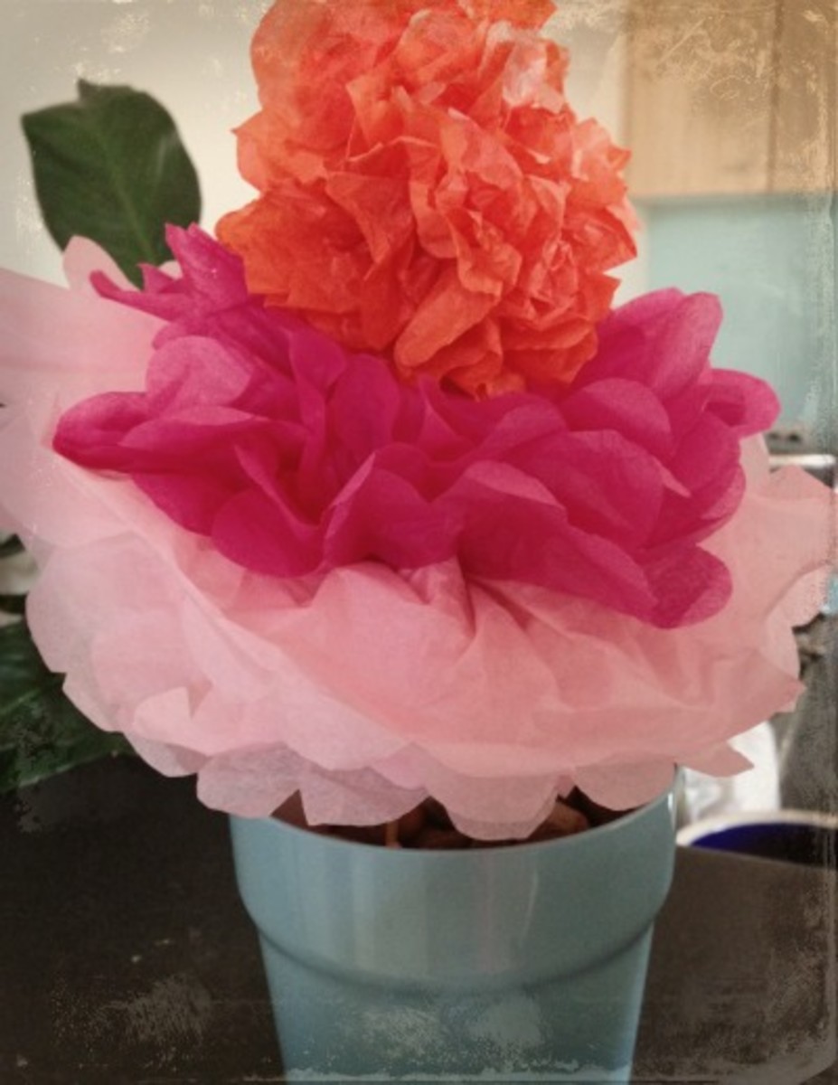 mexican tissue paper flower instructions