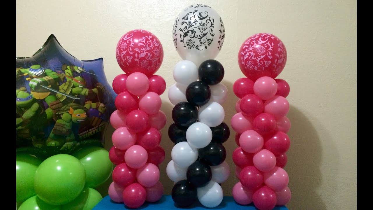 how to make balloon columns instructions