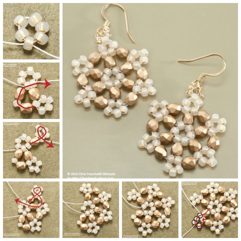 beaded snowflake ornament instructions