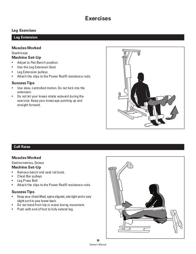 bowflex xtl leg attachment instructions
