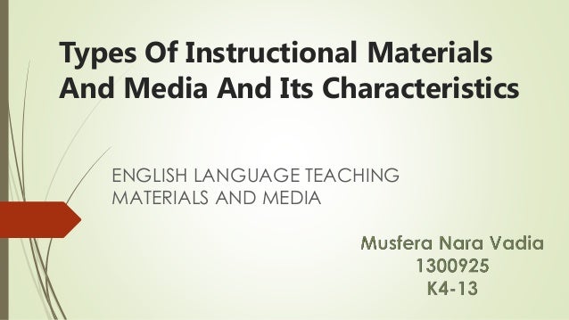 different types of instructional media