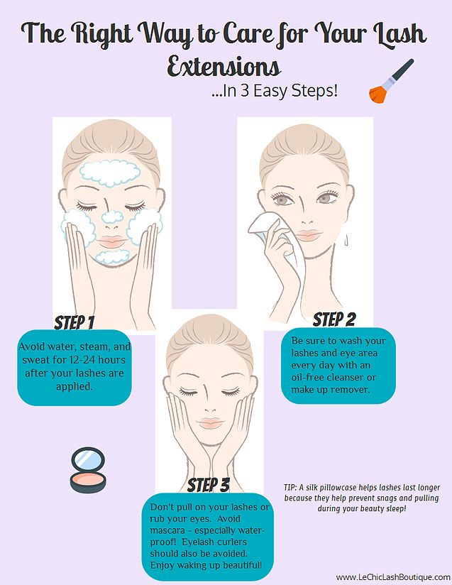 eyelash extension care instructions