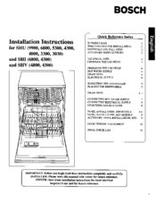 how to install a bosch dishwasher instruction manual