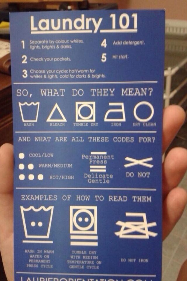 laundry instructions for college students