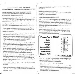 leupold scopesmith magnetic boresighter instructions