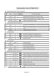 mitsubishi plc instruction list