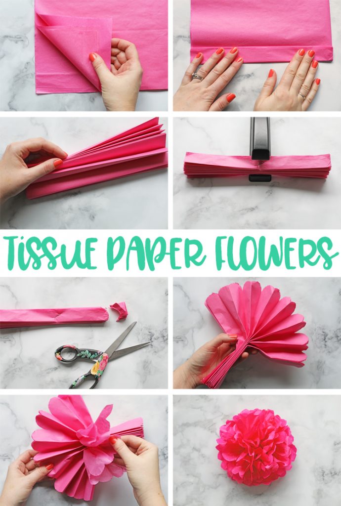 tissue paper flower bouquet instructions